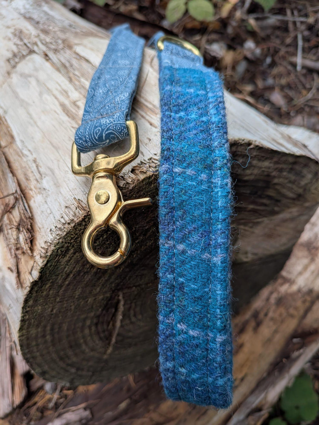 The Harris Tweed & Cotton Blend Collection Dog Lead- Highland Sky