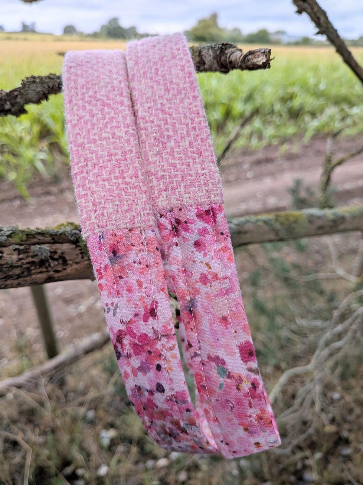 The Harris Tweed & Cotton Blend Collection Dog Collar - Meadow Lane