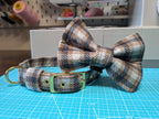 Teddy Bear Plaid Dog Collar and Bow Tie Set - Limited Edition